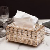 欧式创意水晶纸巾盒抽纸盒高档餐桌茶几摆件
